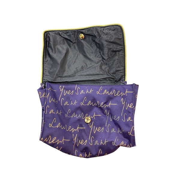Yves Saint Laurent Purple and Gold Makeup bAg small - Picture 3 of 6